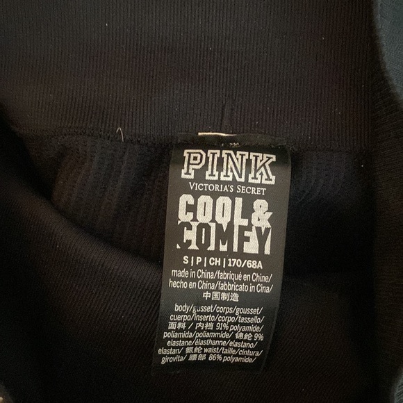 💖PINK Victoria’s Secret leggings size small black and white tie-dye Brand new - Picture 5 of 10